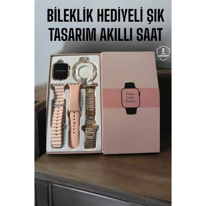 Akıllı Saat Bileklik Hediyeli Uzun Pil Ömrü GPS Takibi
