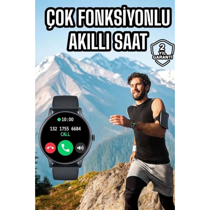 Akıllı Saat Çok Fonksiyonlu Sesli Görüşme NFC Uyumlu Amoled Ekran