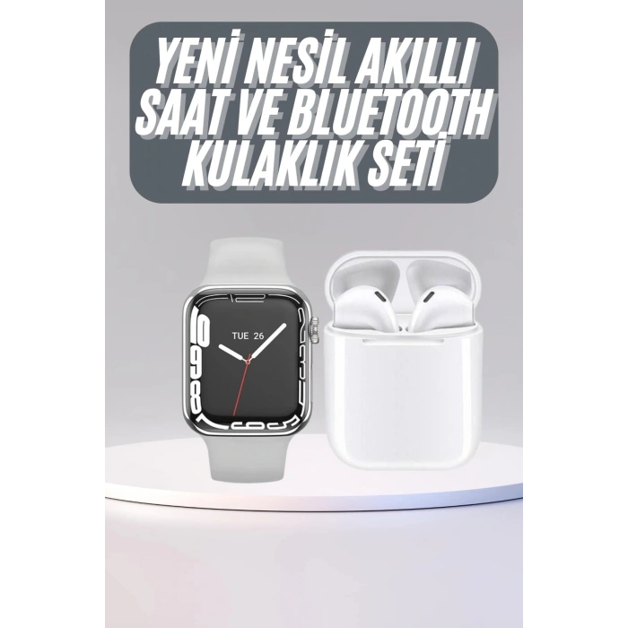 Akıllı Saat Kulaklık Hediyeli Uyku ve Sağlık Takibi Yapabilen Uzun Ömürlü