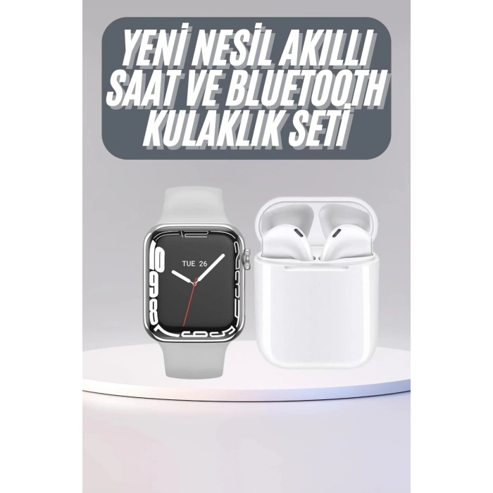 Akıllı Saat Kulaklık Hediyeli Uyku ve Sağlık Takibi Yapabilen Uzun Ömürlü