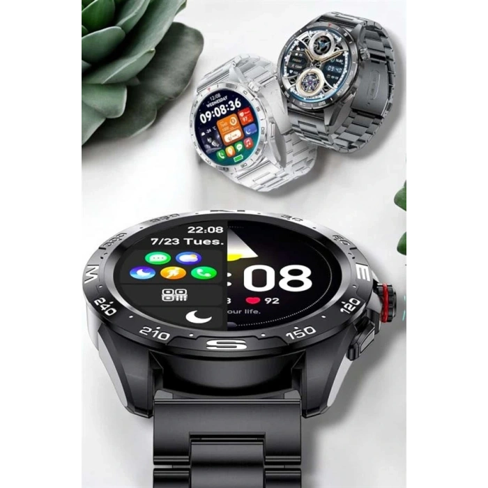 Akıllı Saat Sağlık ve Fitness Takibi Bluetooth Bağlantılı Dokunmatik Ekran