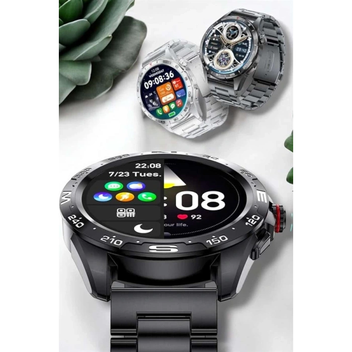 Akıllı Saat Sağlık ve Fitness Takibi Bluetooth Bağlantılı Dokunmatik Ekran