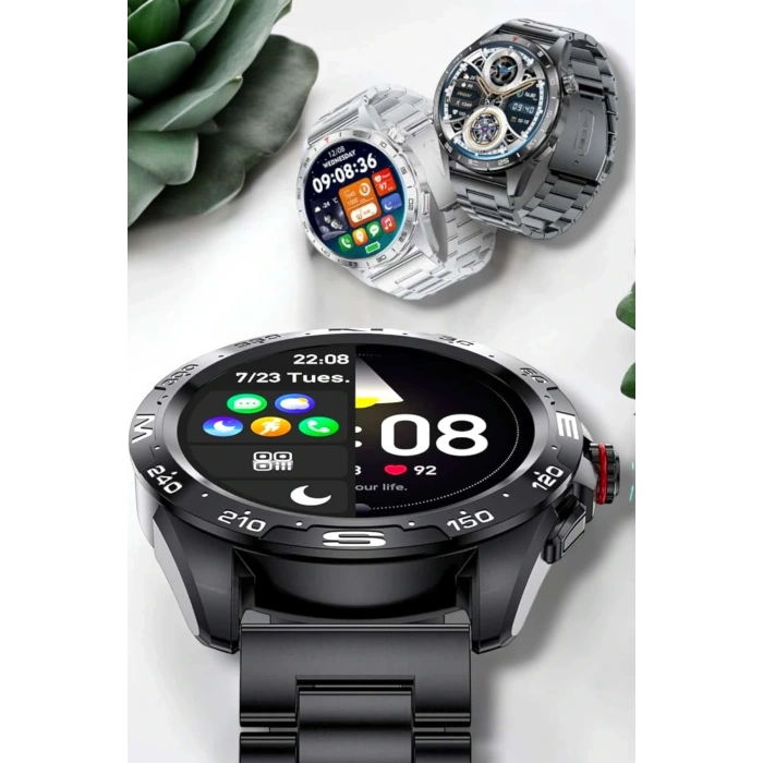 Akıllı Saat Sağlık ve Fitness Takibi Bluetooth Bağlantılı Dokunmatik Ekran