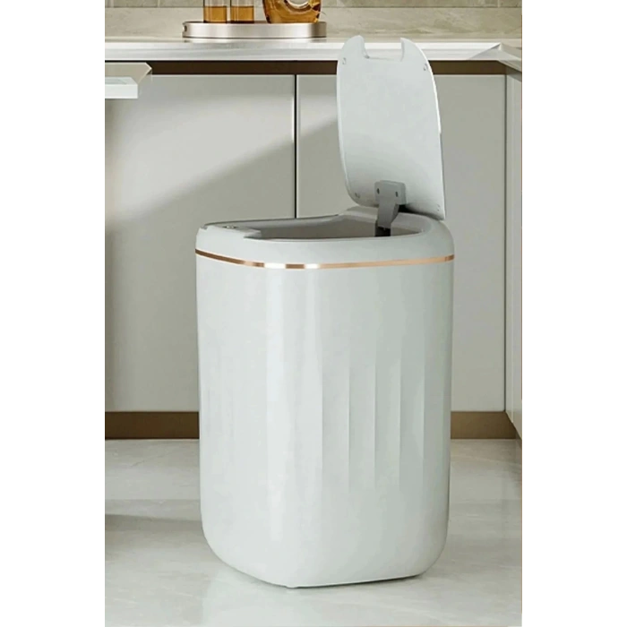 Akıllı Teknolojik Çöp Kutusu UV Işıklı Otomatik Aç Kapat Sensörlü Mutfak Banyo Ev 20L