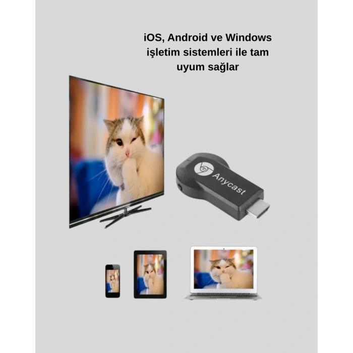 Akıllı Telefon ve TV Arasında Kablosuz Ekran Yansıtma Cihazı