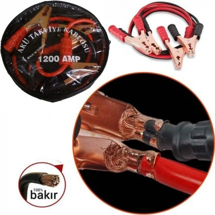 Akü Takviye Kablosu 1200 Amper (Taşıma Çantalı) (5047)