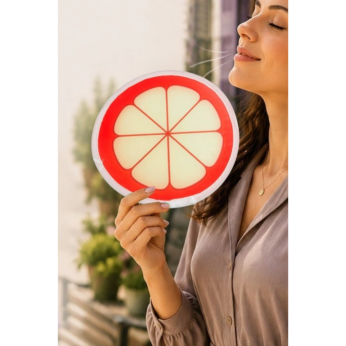 Ananas Desenli Kore Yelpaze