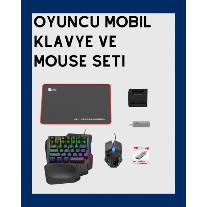 Android Uyumlu Klavye Mouse Oyun Seti – Gecikmesiz Bağlantı, Tak-Çalıştır Özellikli