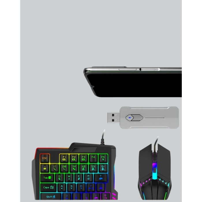 Android Uyumlu Oyun Klavye Mouse Seti | Taşınabilir & Dayanıklı
