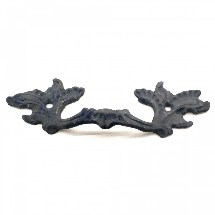 Antika Tarz Dekoratif Pirinç Çiçek Kapı Kulbu - 30x110 Mm, Oksit