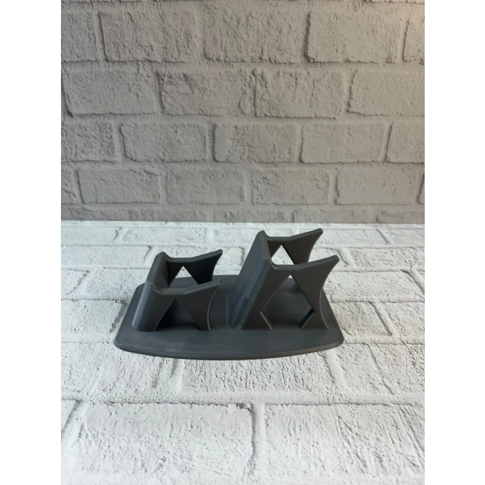 Antrasit İkili Gamepad Tutucu 7x18 cm Masa ve Raf Düzeni