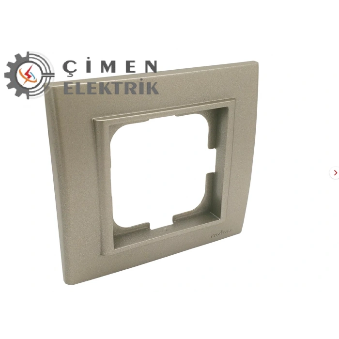Antrasit Tekli Çerçeve - Priz ve Anahtar İçin Uyumlu Çerçeve