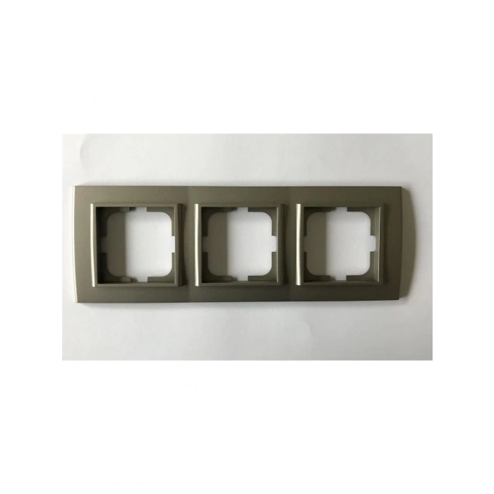 Antrasit Üçlü Çerçeve - Priz ve Anahtar İçin Uyumlu Çerçeve
