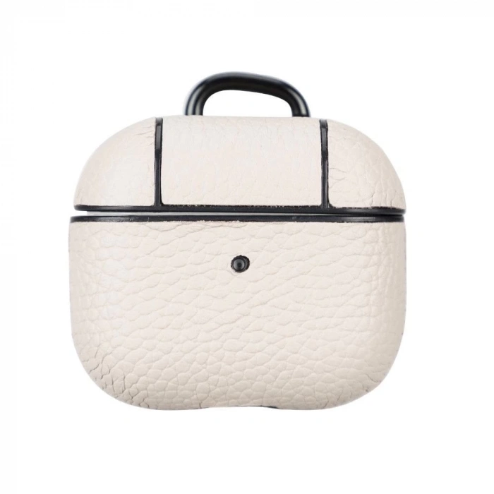 Apple AirPods 3.nesil Uyumlu Deri Kılıf Juni ERC3 Bej