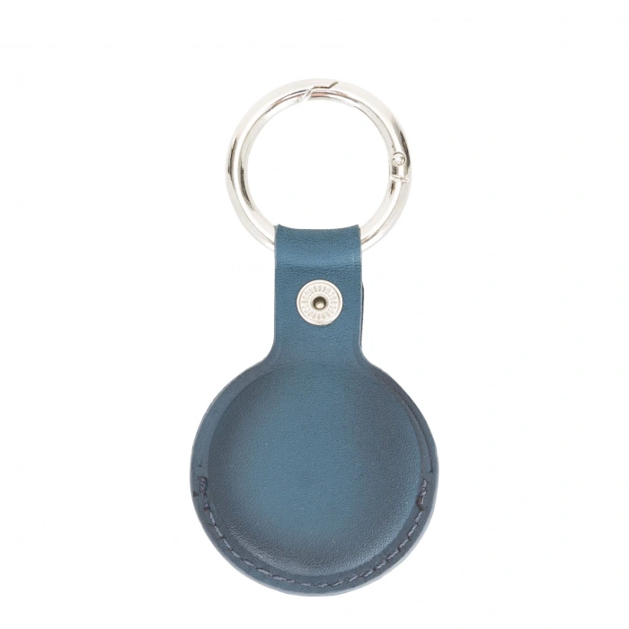 Apple AirTag Uyumlu Deri Anahtarlık, BRN4EF Mavi