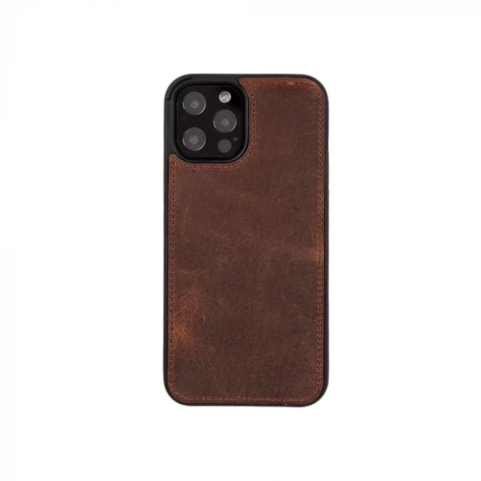 Apple iPhone 11 Pro Max Uyumlu Deri Cüzdanlı Kılıf RFID G2 Kahve