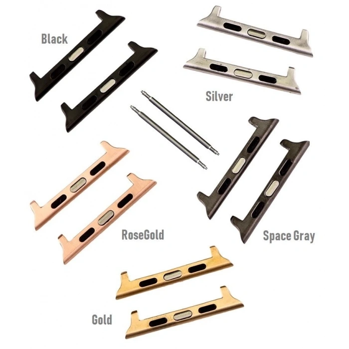 Apple Watch Uyumlu Deri Kordon 42-44-45mm RST1 Siyah