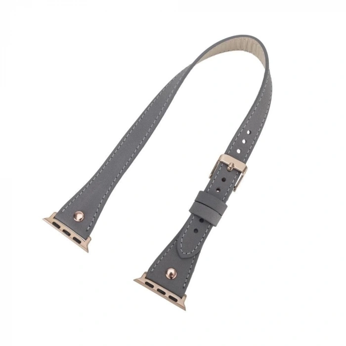 Apple Watch Uyumlu Deri Kordon 42-44-45mm Slim DT RGRST9