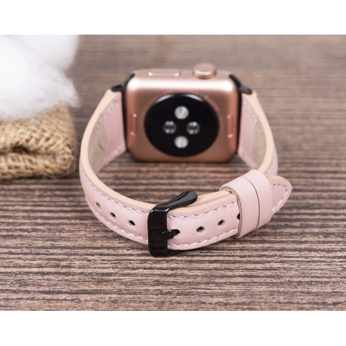 Apple Watch Uyumlu Deri Kordon 42-44-45mm Slim NU2