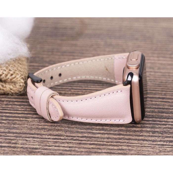 Apple Watch Uyumlu Deri Kordon 42-44-45mm Slim NU2