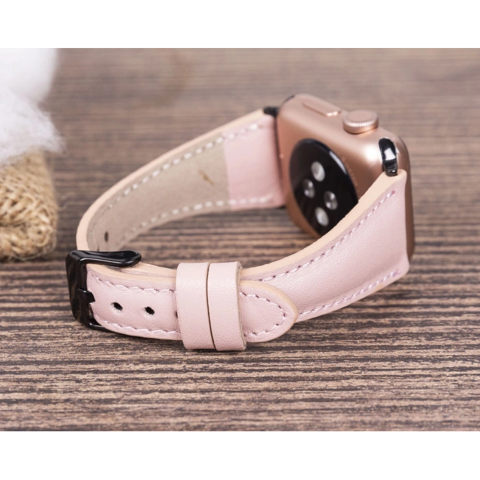 Apple Watch Uyumlu Deri Kordon 42-44-45mm Slim NU2