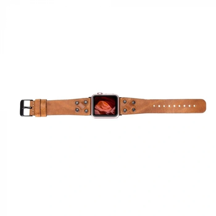 Apple Watch Uyumlu Deri Kordon Cross 42-44-45mm BT V18