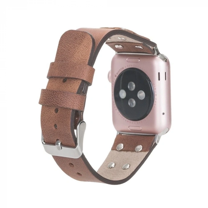 Apple Watch Uyumlu Deri Kordon Cross 42-44-45mm ST TN02