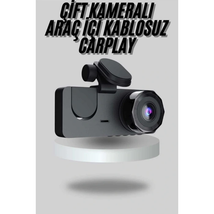 Araç İçi Dikiz Kamerası Sürüş Kaydedici 3 Lensli DVR Kamera