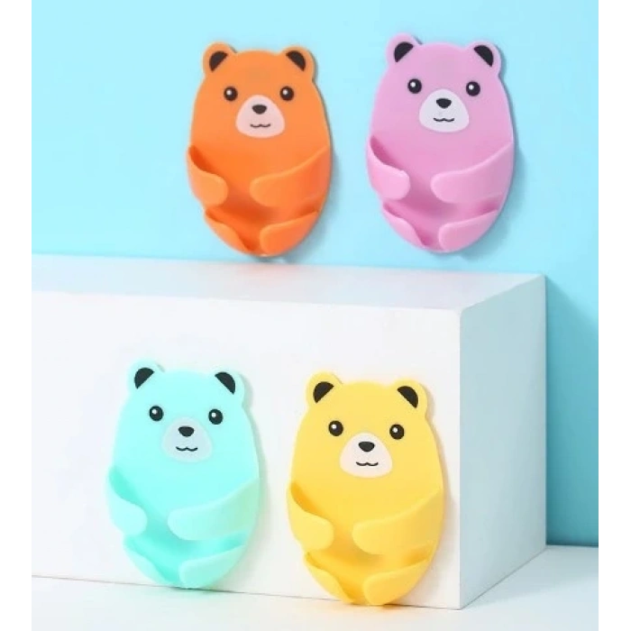 Ayıcık Desenli Çok Amaçlı 4 lü Fiş Tutucu (5047)