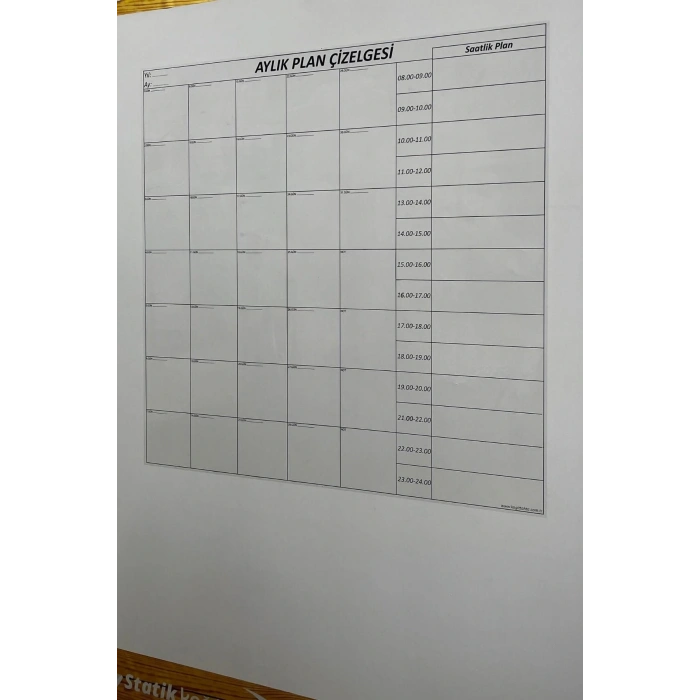 Aylık Planlayıcı Manyetik Duvar Stickerı Takvim Plan Çizelgesi (5047)