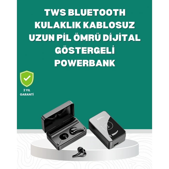 Ayna Tasarımlı Şarj Kutulu Bluetooth 5.1 Kulaklık