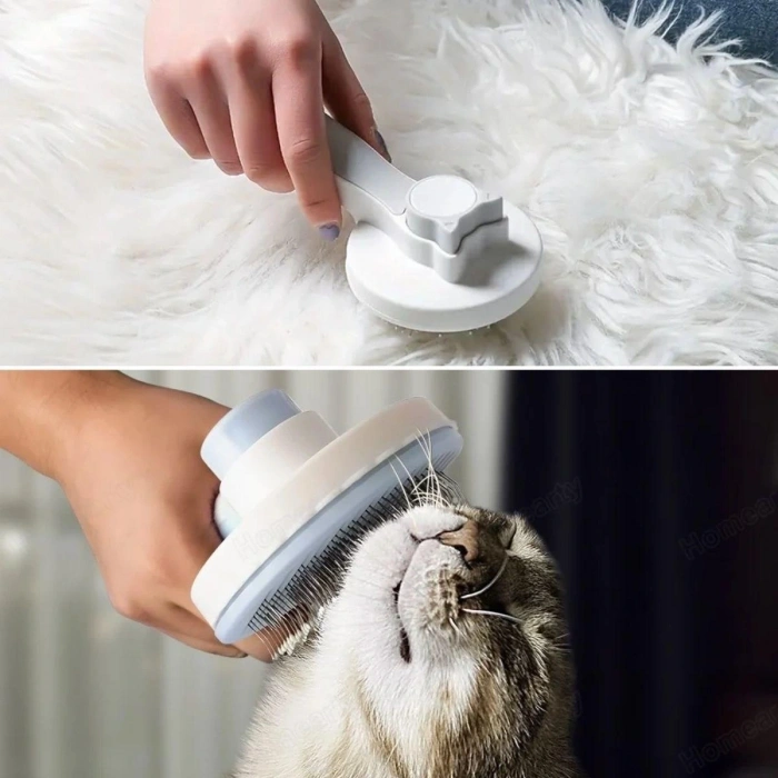 Basmalı Kedi Köpek Tüy Toparlayıcı Masaj Etkili Pet Fırçası (5047)