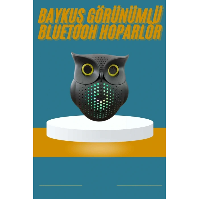 Baykuş Görünümlü Işıklı Bluetooth Speaker Bluetooth Hoparlör