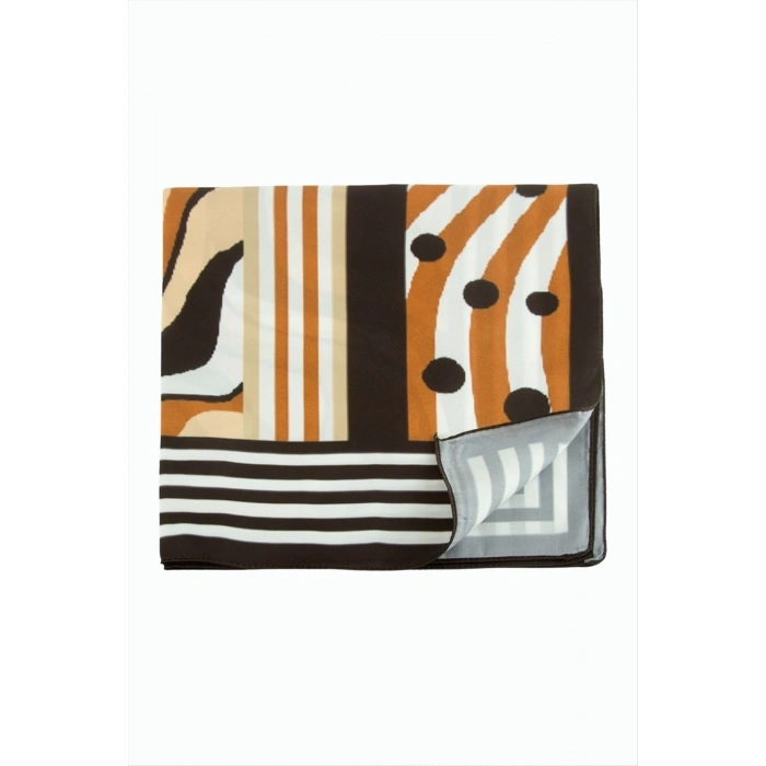 Benekli Desenli Zr Şifon Fular 50*50 cm