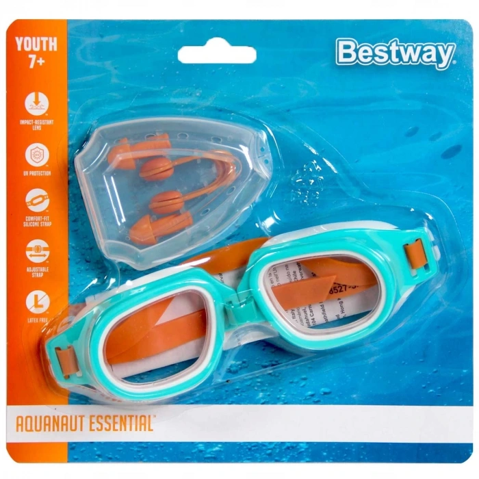 Bestway Hydro Swim Kulak ve Burun Tıkacı Yüzücü Gözlük Seti 26034