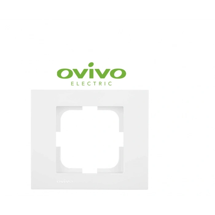 Beyaz Tekli Çerçeve Grano - Priz ve Anahtar İçin Uyumlu Çerçeve