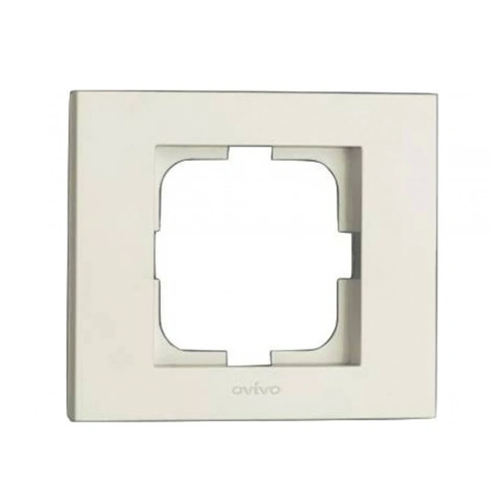 Beyaz Tekli Çerçeve - Priz ve Anahtar İçin Uyumlu Çerçeve