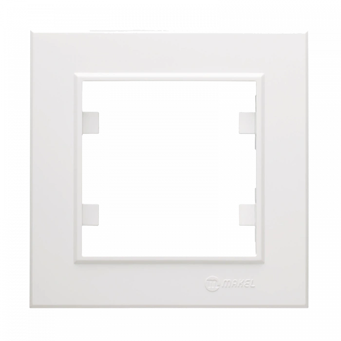 Beyaz Tekli Çerçeve - Priz ve Anahtar İçin Uyumlu Çerçeve