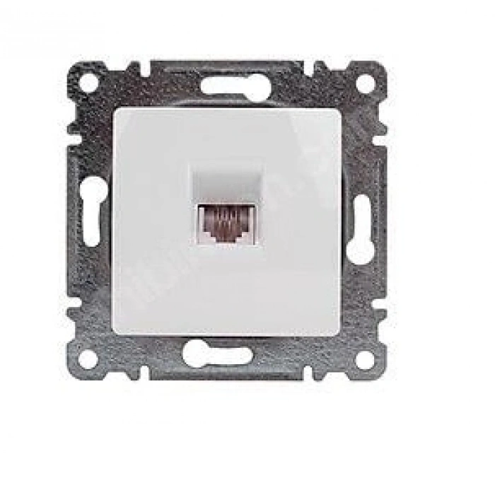 Beyaz Telefon Prizi Nümeris Çerçevesiz - Priz ve Anahtar İçin Uyumlu Çerçeve