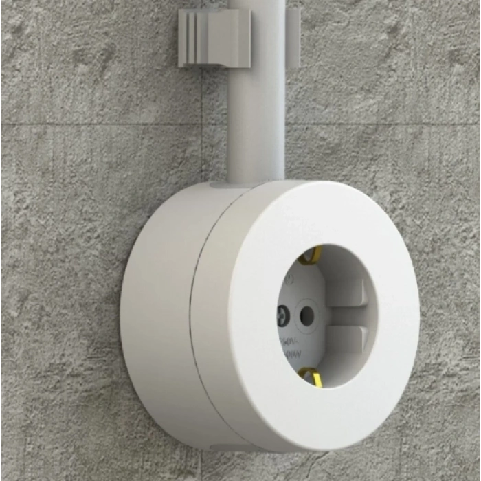 Beyaz Topraklı Priz Sıva Üstü