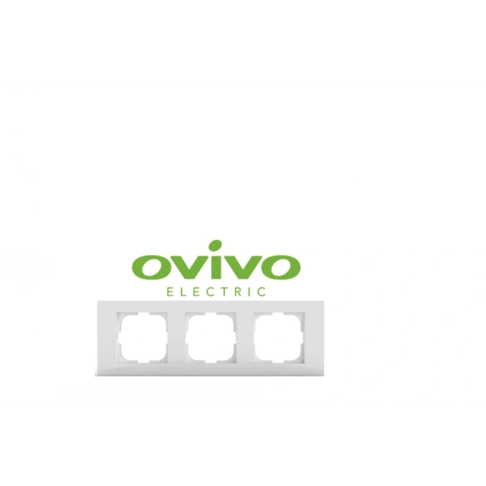 Beyaz Üçlü Çerçeve Grano - Priz ve Anahtar İçin Uyumlu Çerçeve