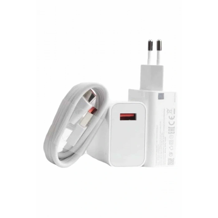 Beyaz Ultra Plus Hızlı Şarj Seti Şarj Adaptörü ve Kablosu 67W