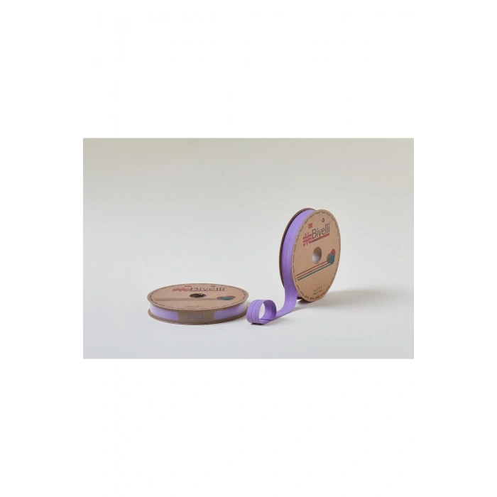 Biye Koton Katlı D51 Açık Mor 2 cm 25 Metre %65 Koton %35 Polyester