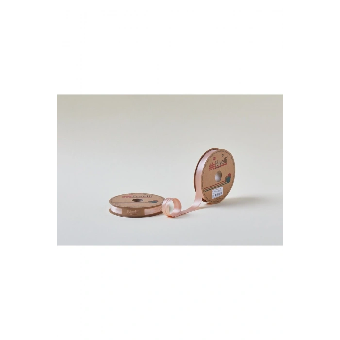 Biye Saten Katlı 065 Somon 2 cm 25 Metre %100 Polyester