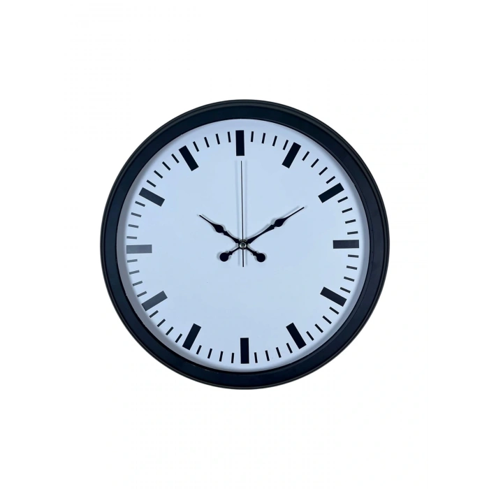 Black & White Baseline 40 Cm Metal Duvar Saati