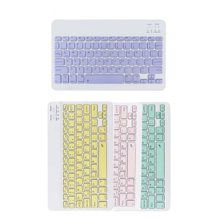 Bluetooh Wıreless Keyboard Siyah Q Klavye İOS Ipad Android Windows Uyumlu