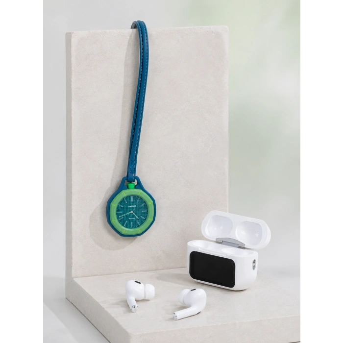 Bluetooth 5.4 Kablosuz Kulaklık Yeşil Askılı Analog Charm Saat İkili Set