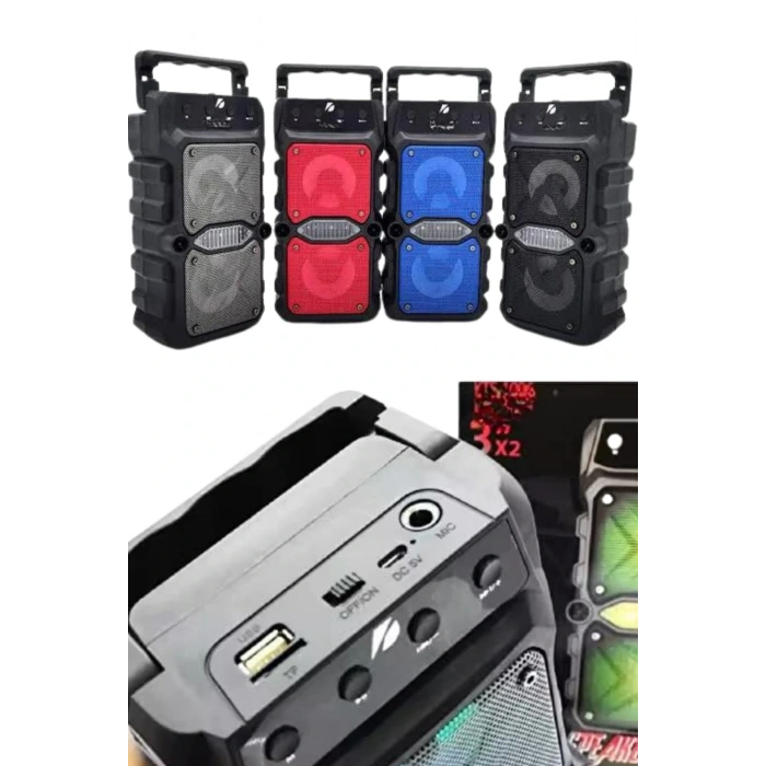 Bluetooth Hoparlör Çift Mikrofonlu Güçlü Ses Kaliteli Kesintisiz Kablosuz