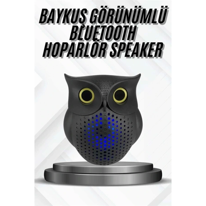 Bluetooth Hoparlör TWS Kablosuz RGB Işıklı Dekoratif Taşınabilir Baykuş