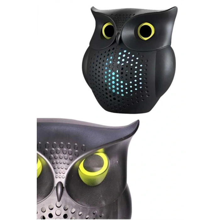 Bluetooth Hoparlör TWS Kablosuz RGB Işıklı Dekoratif Taşınabilir Baykuş